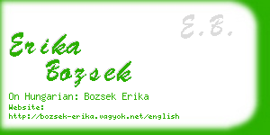 erika bozsek business card